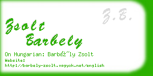 zsolt barbely business card